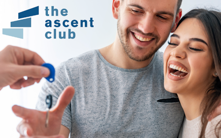 A man and woman smiling.