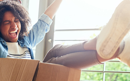 A person sitting on a table.
