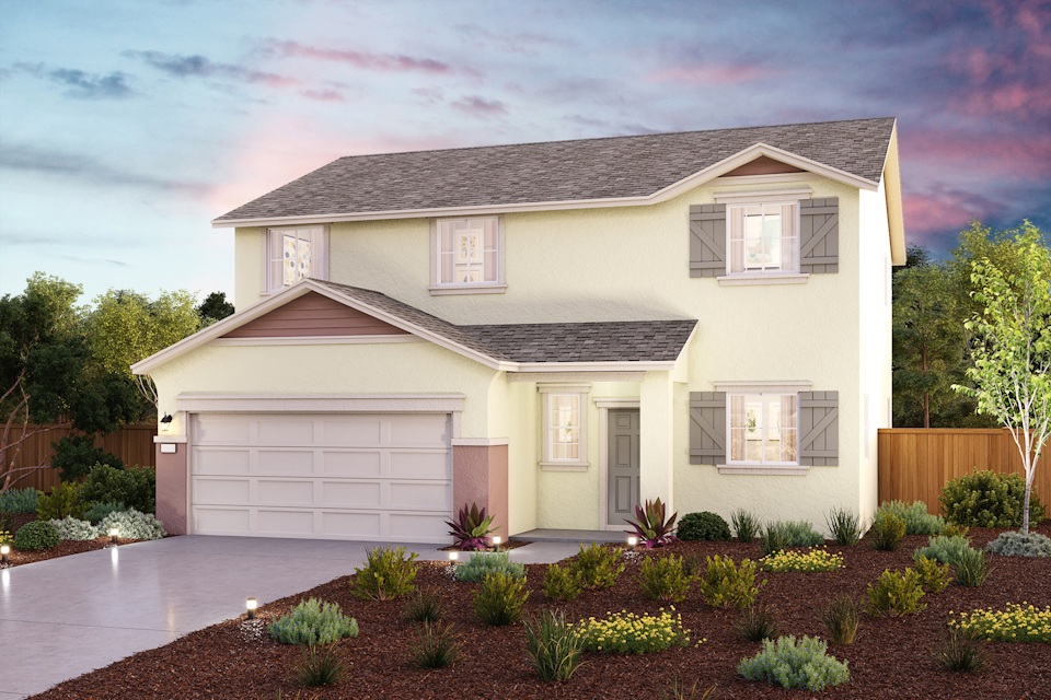 A house with a garage.