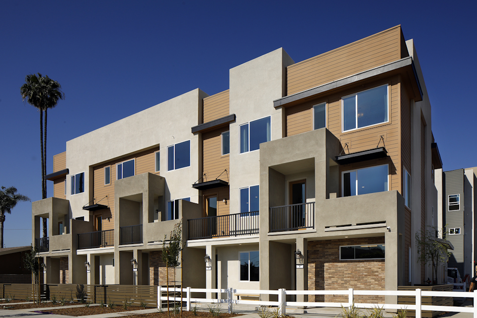 A large building with a deck.