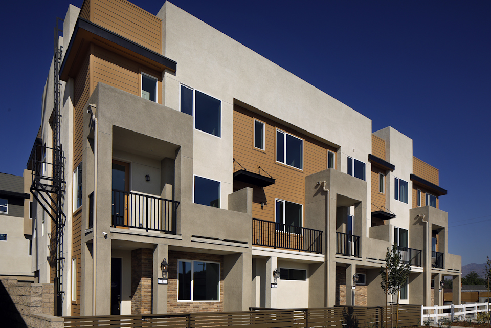 A building with balconies.