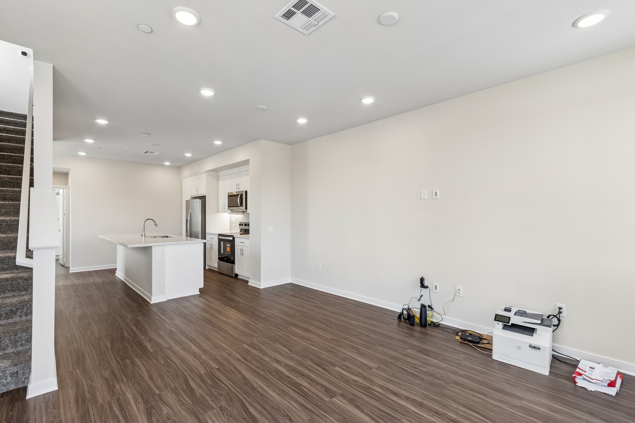 A large empty kitchen.