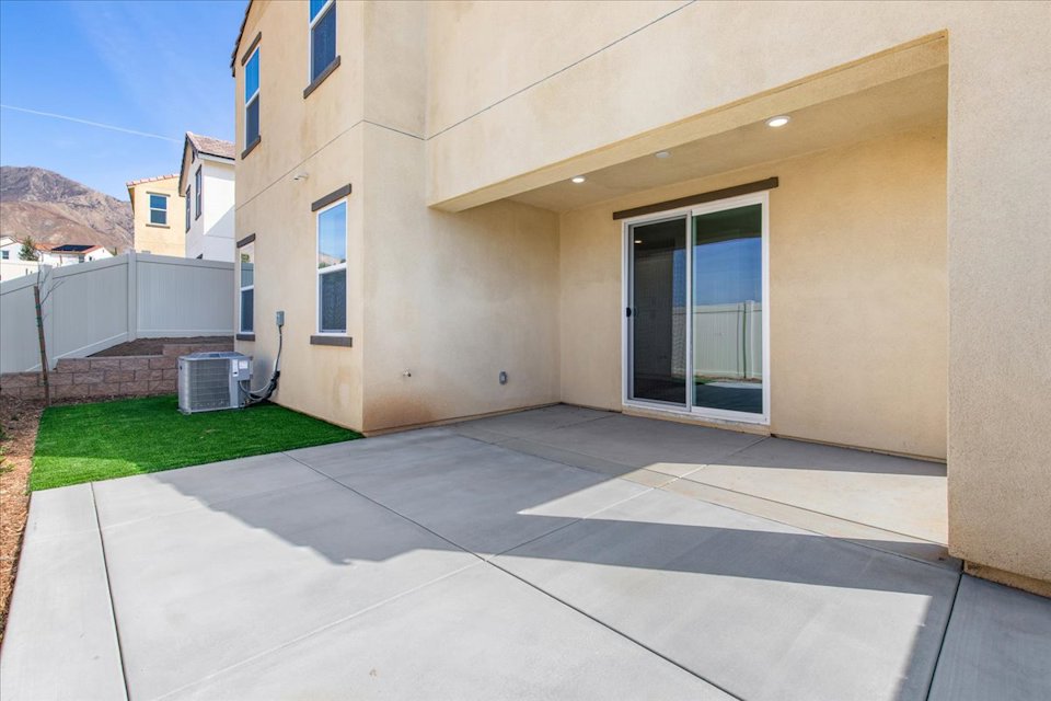 A house with a back yard.