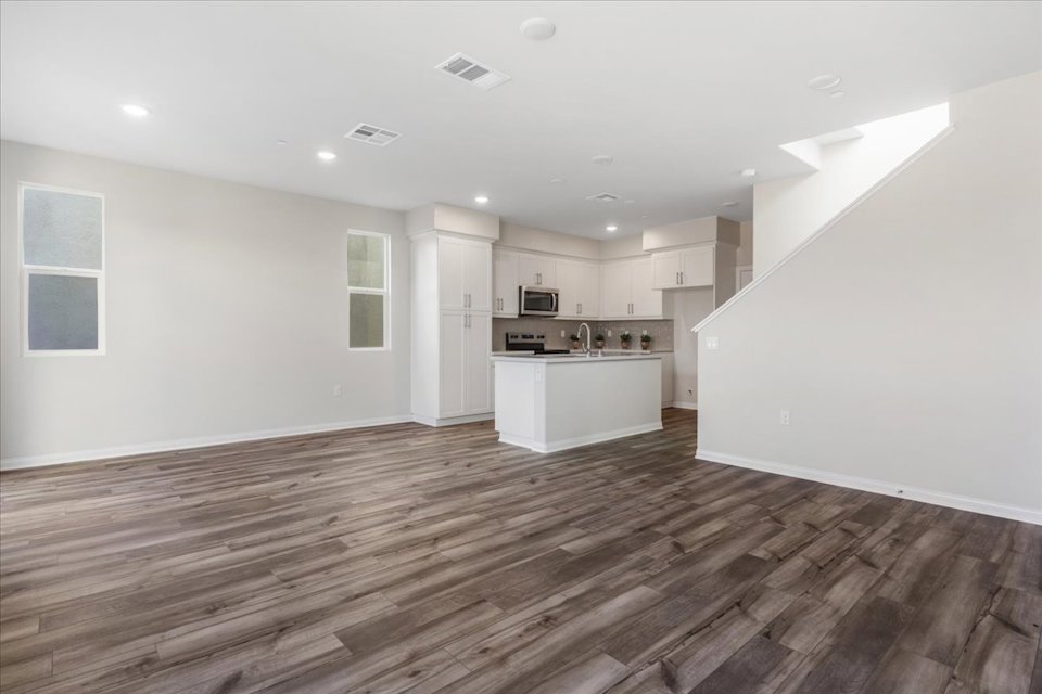 A large empty kitchen.
