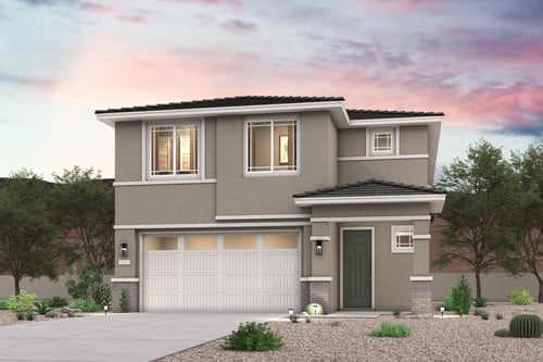 A house with a garage.