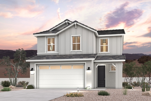 A house with a garage.