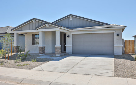 A house with a garage.