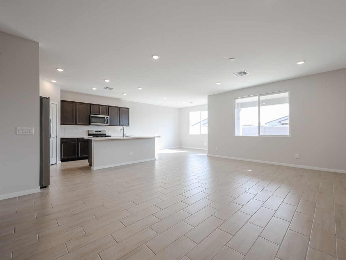 A large empty kitchen.