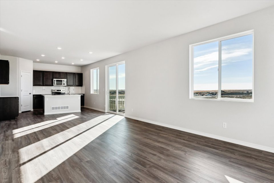 A large empty living room.