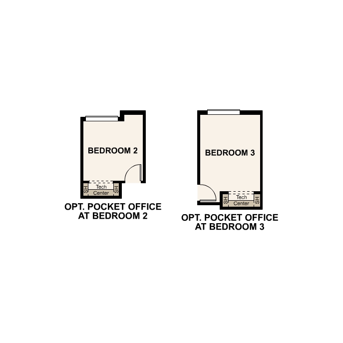 Diagram, engineering drawing. 202 Floorplan, Upper Level Options