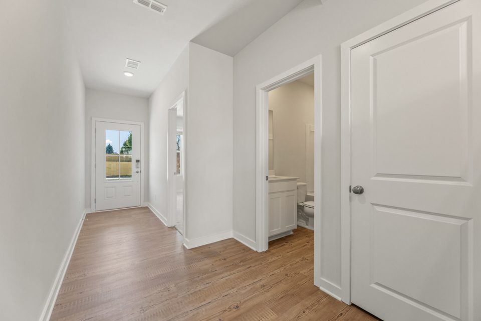 A room with white doors.