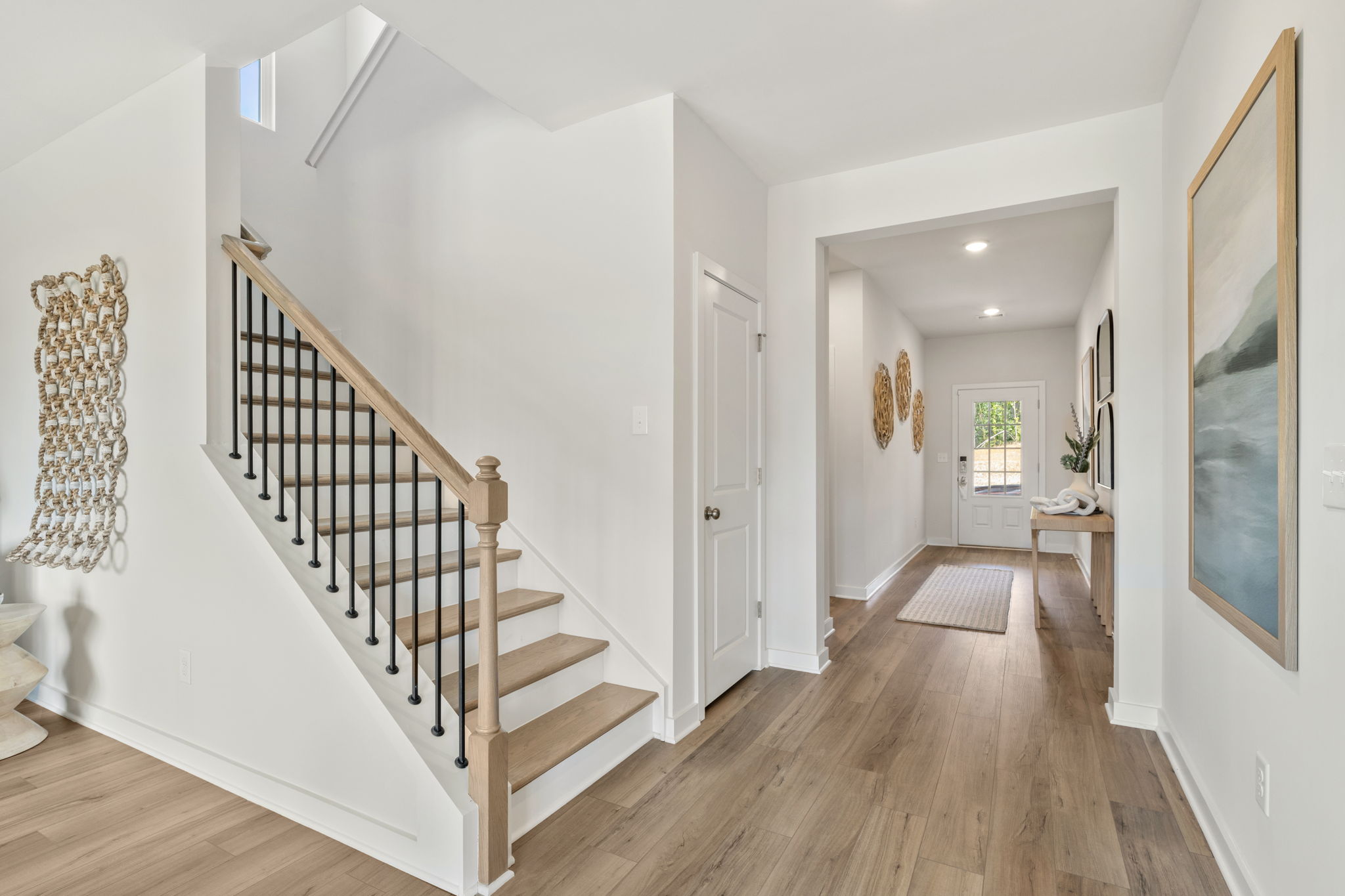 A staircase in a house.