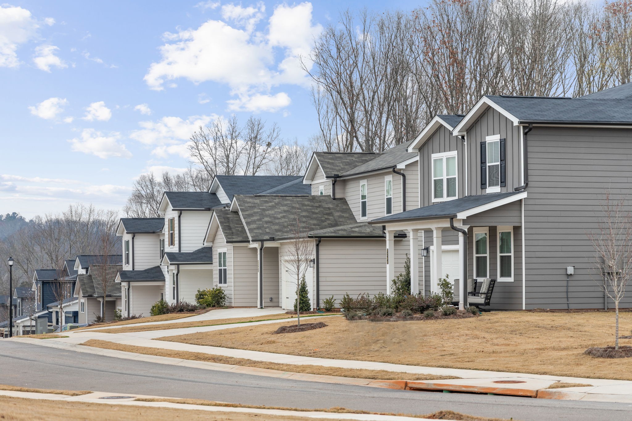 A row of houses.