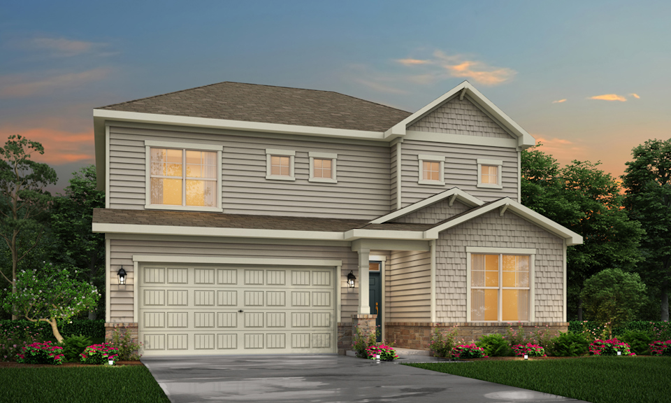 A house with a garage.