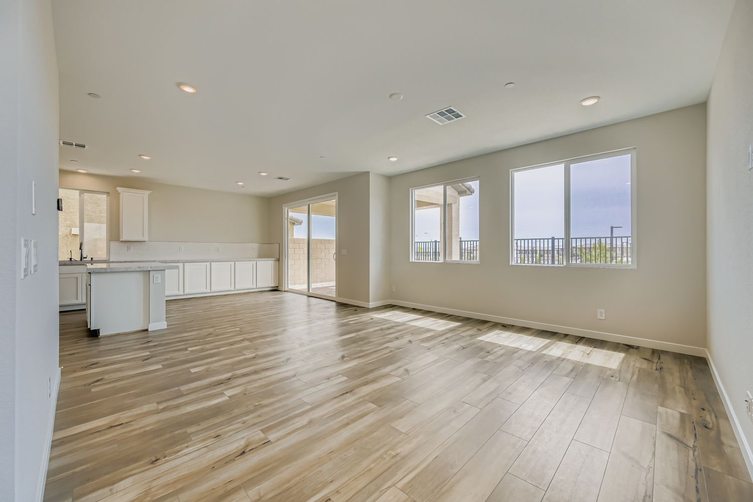 A large empty kitchen.