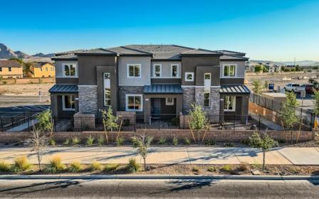 A house with a fence around it.