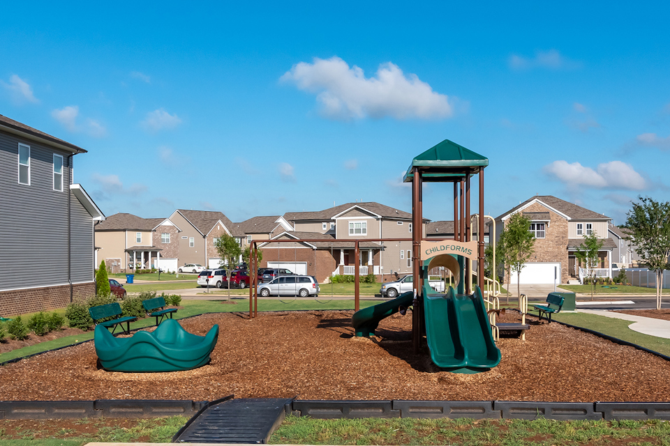 A playground in a neighborhood.