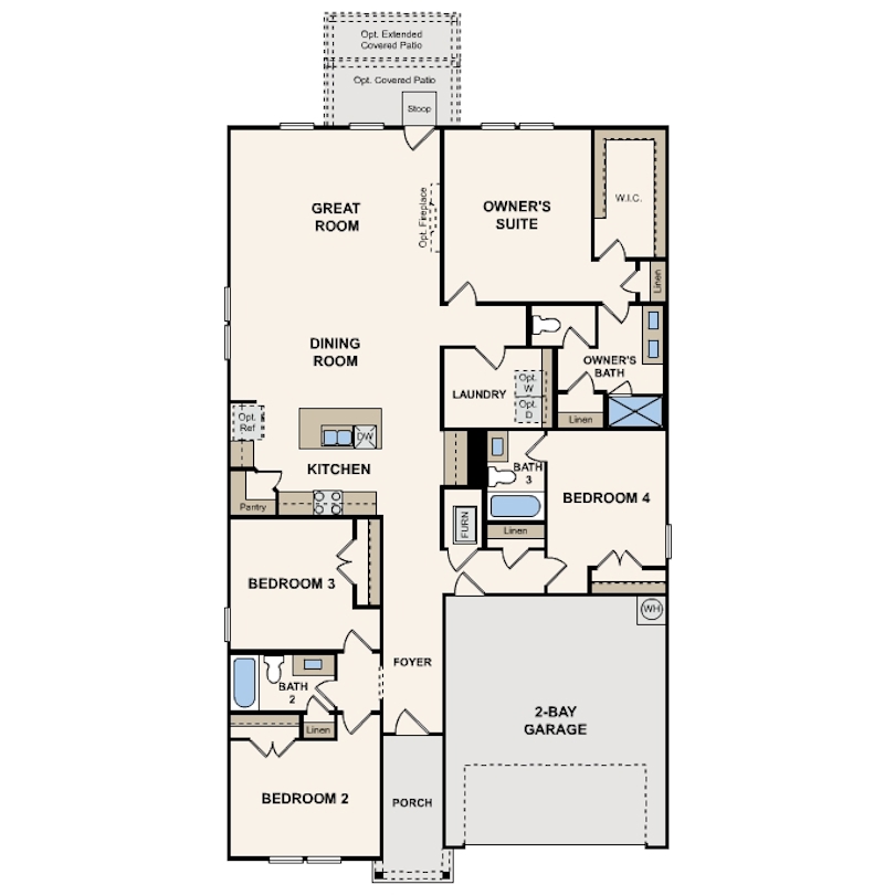 Geneva floor plan, first floor