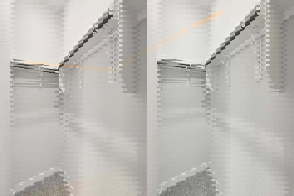 A staircase in a room.