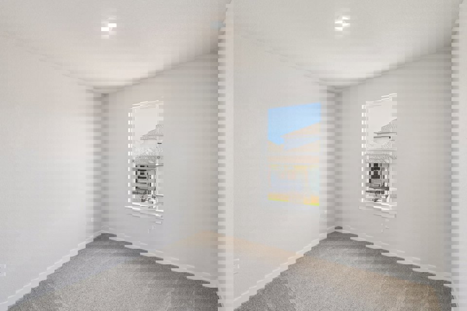 A room with a window.