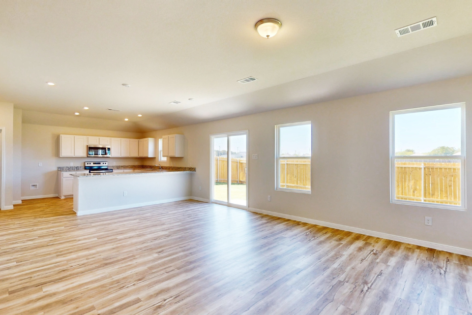 A large empty kitchen.