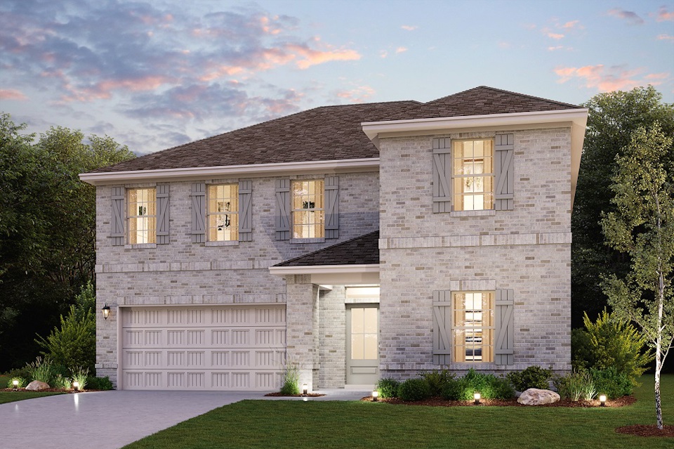 A house with a garage.