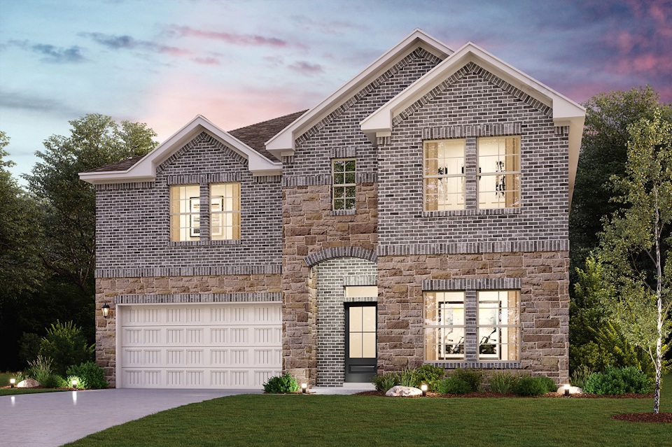 A house with a garage.