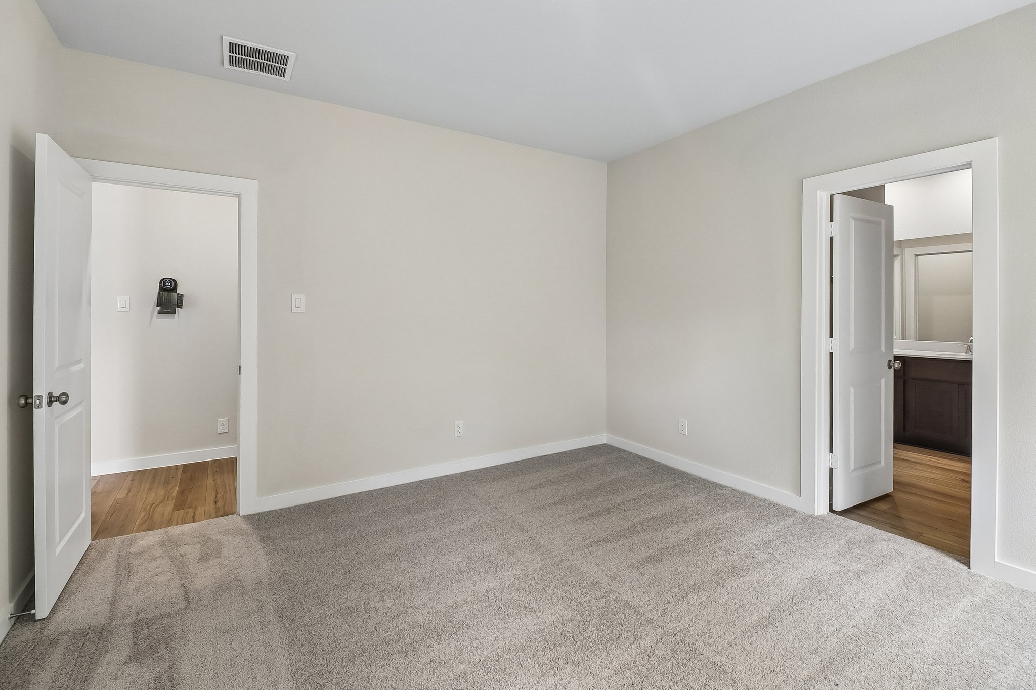A room with white walls.