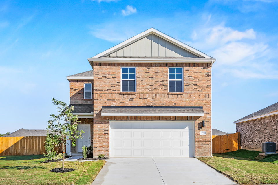 A house with a garage.