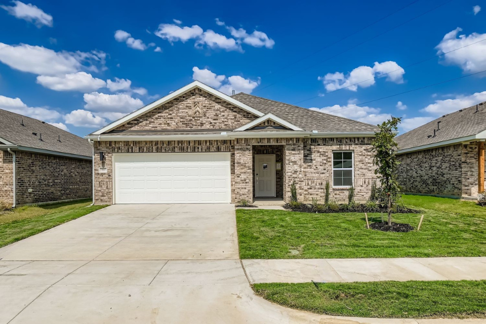 A house with a garage.