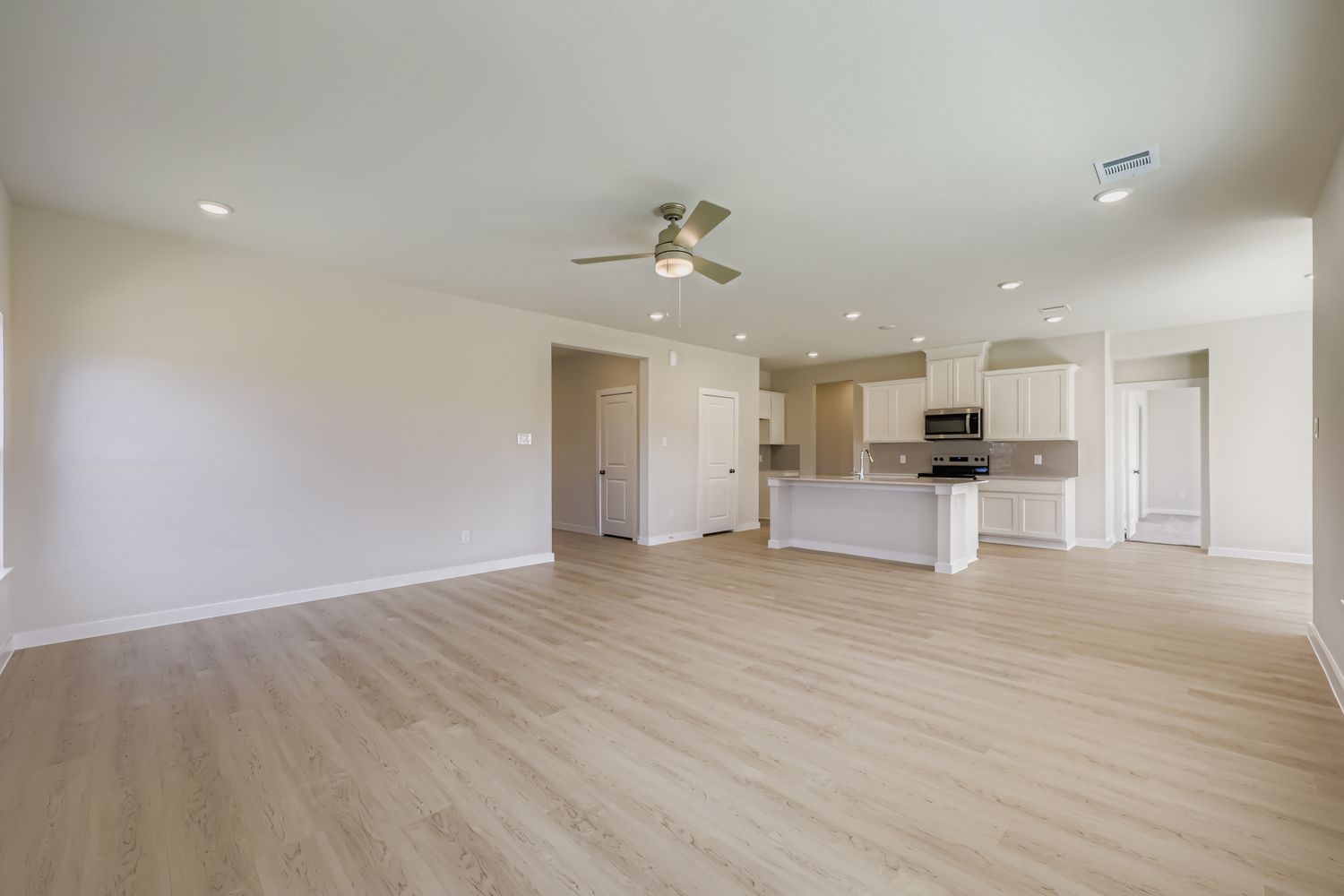 A large empty kitchen.