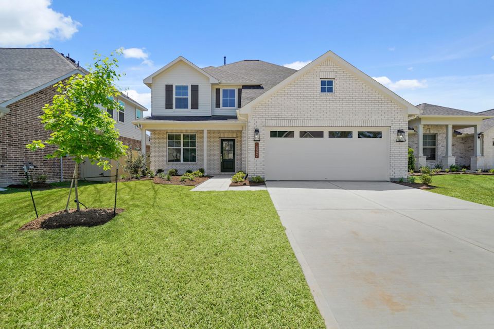 A house with a driveway.