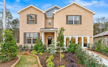 A house with a garden.