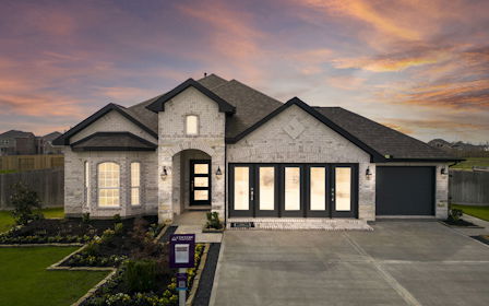 A house with a driveway.