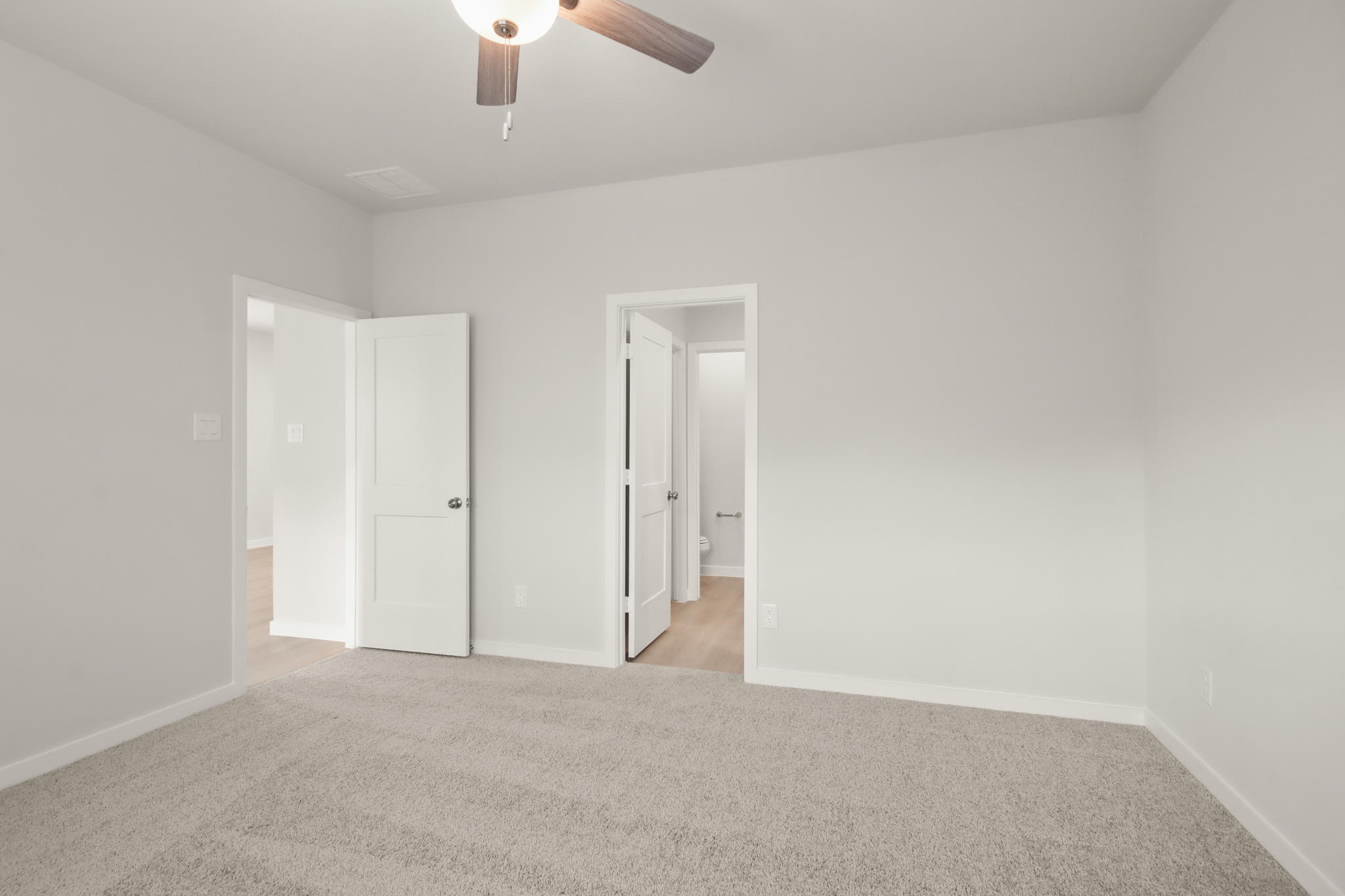 A room with white walls.