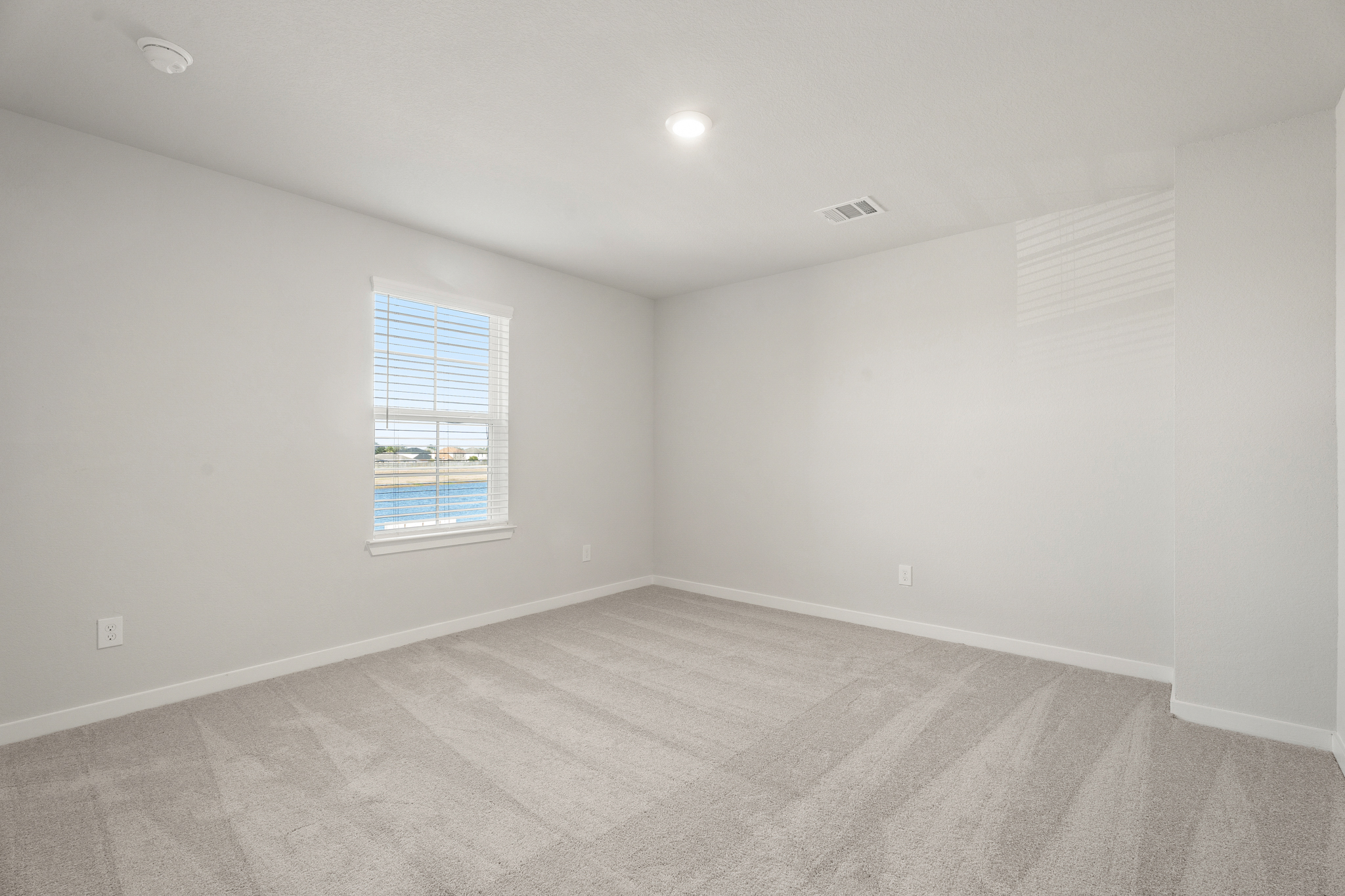 A room with a window.