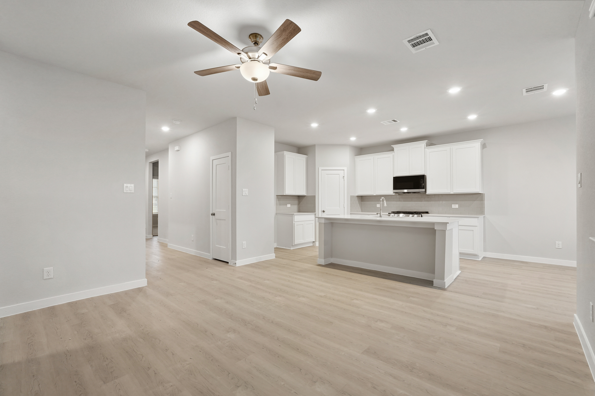 A large empty kitchen.