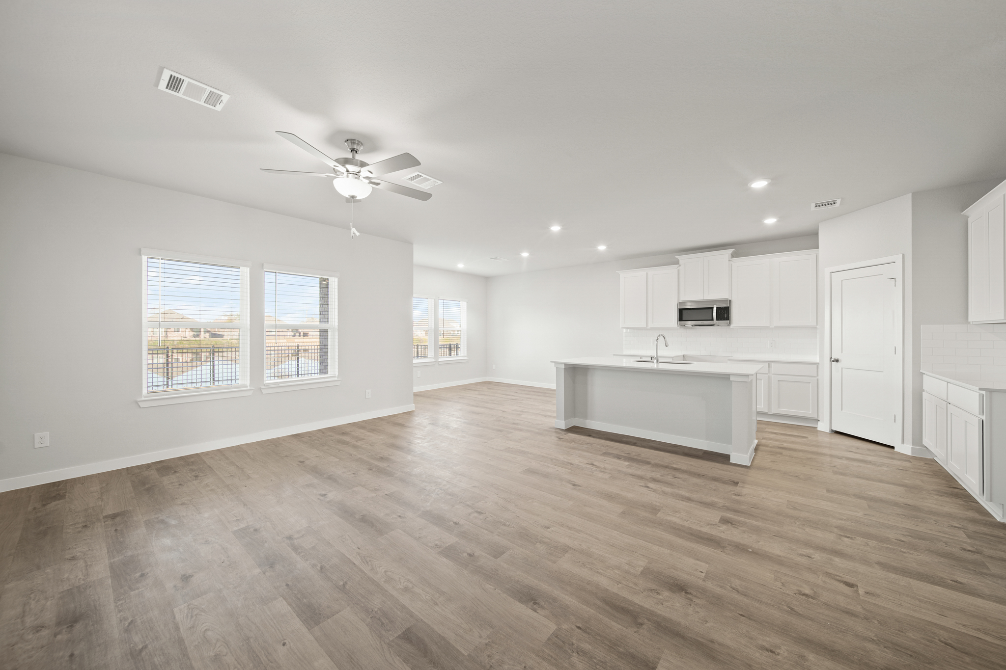A large empty kitchen.