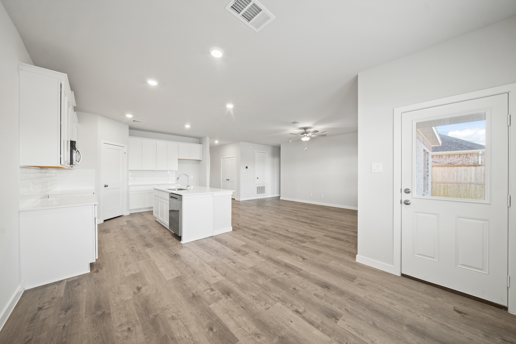 A large empty kitchen.