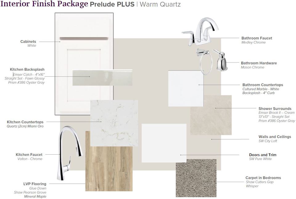 SA Interior Packages Prelude PLUS - Warm - White Cab - Quartz Miami Oro