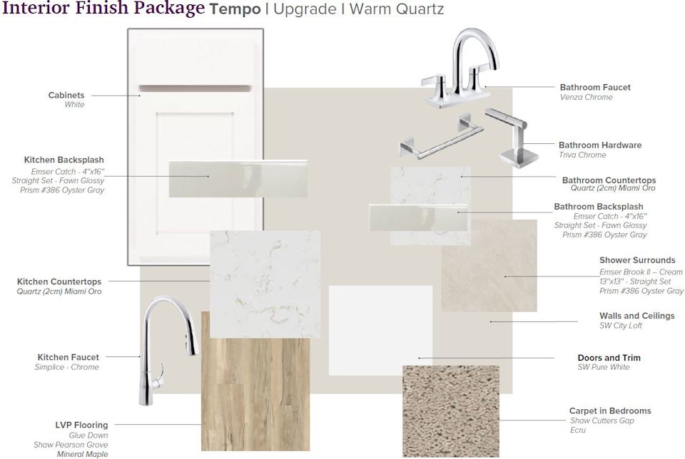 SA Interior Packages Tempo Upgrade - Warm - White Cab - Quartz Miami Oro