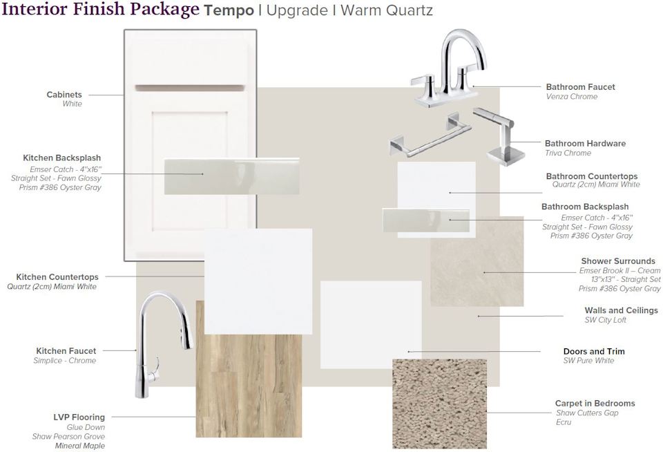 SA Interior Packages Tempo Upgrade - Warm - White Cab - Quartz Miami White