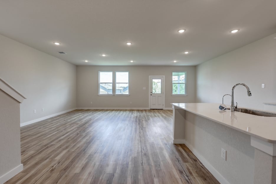 A large empty kitchen.