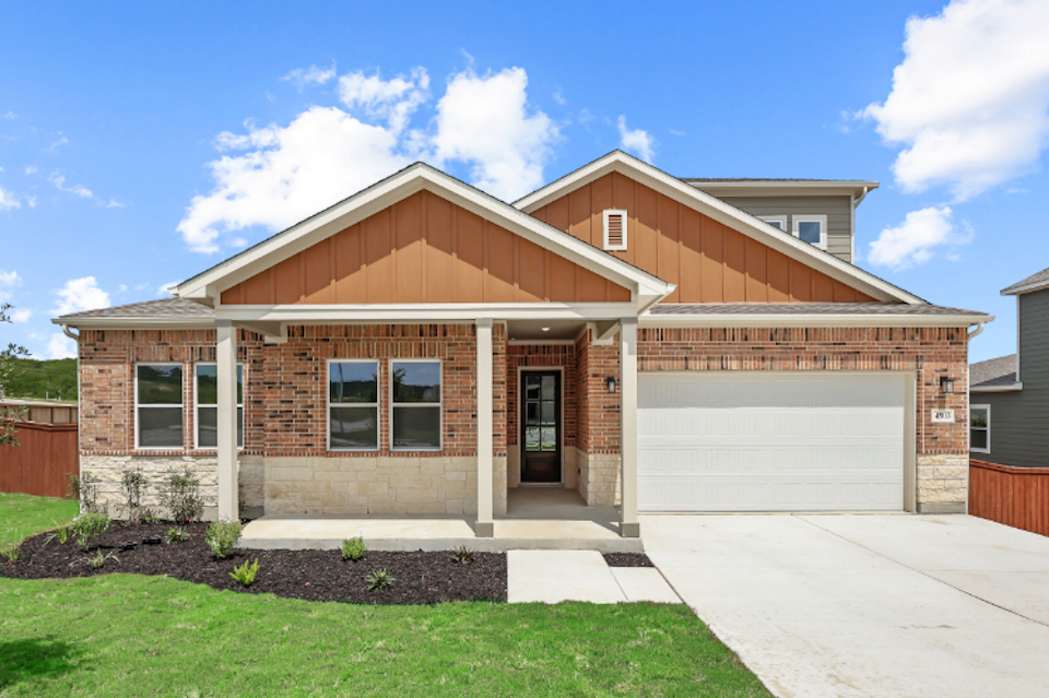 A house with a garage.