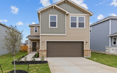 A house with a garage.