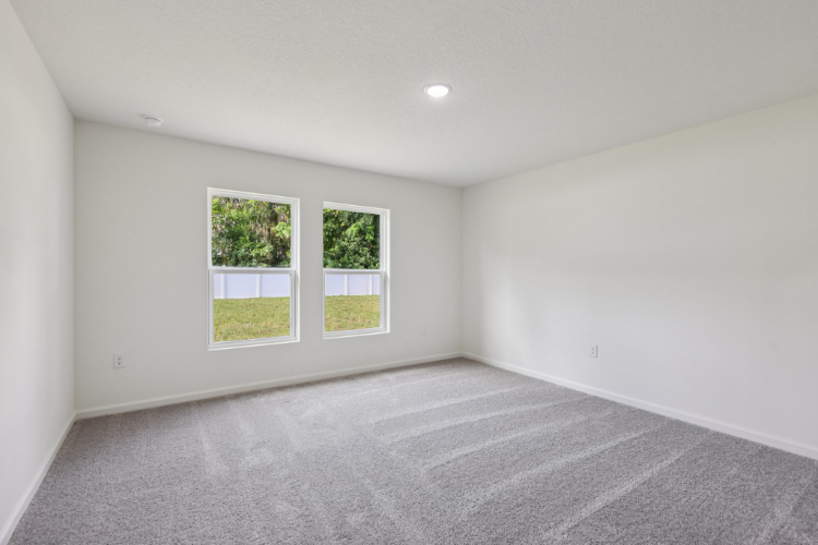 A room with windows.