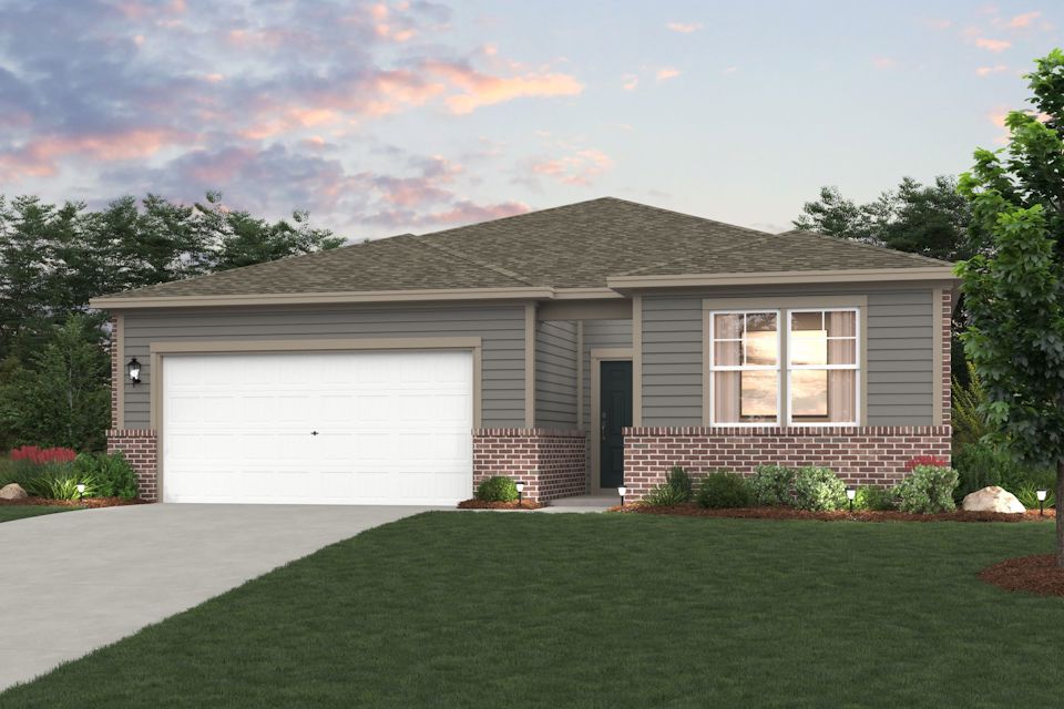 A house with a garage.