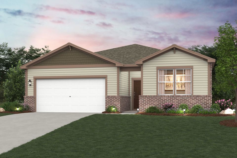 A house with a garage.