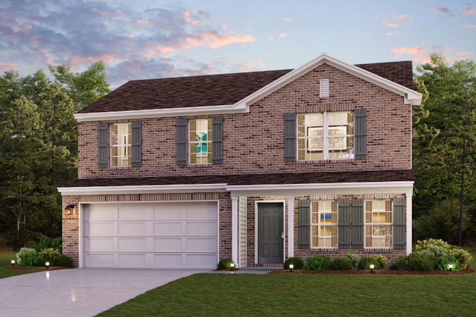 A house with a garage.