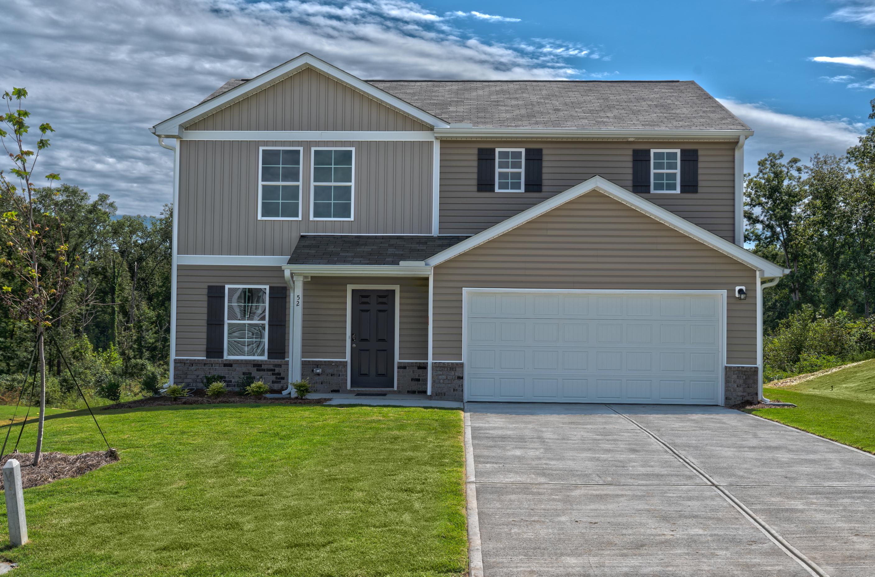 A house with a garage.